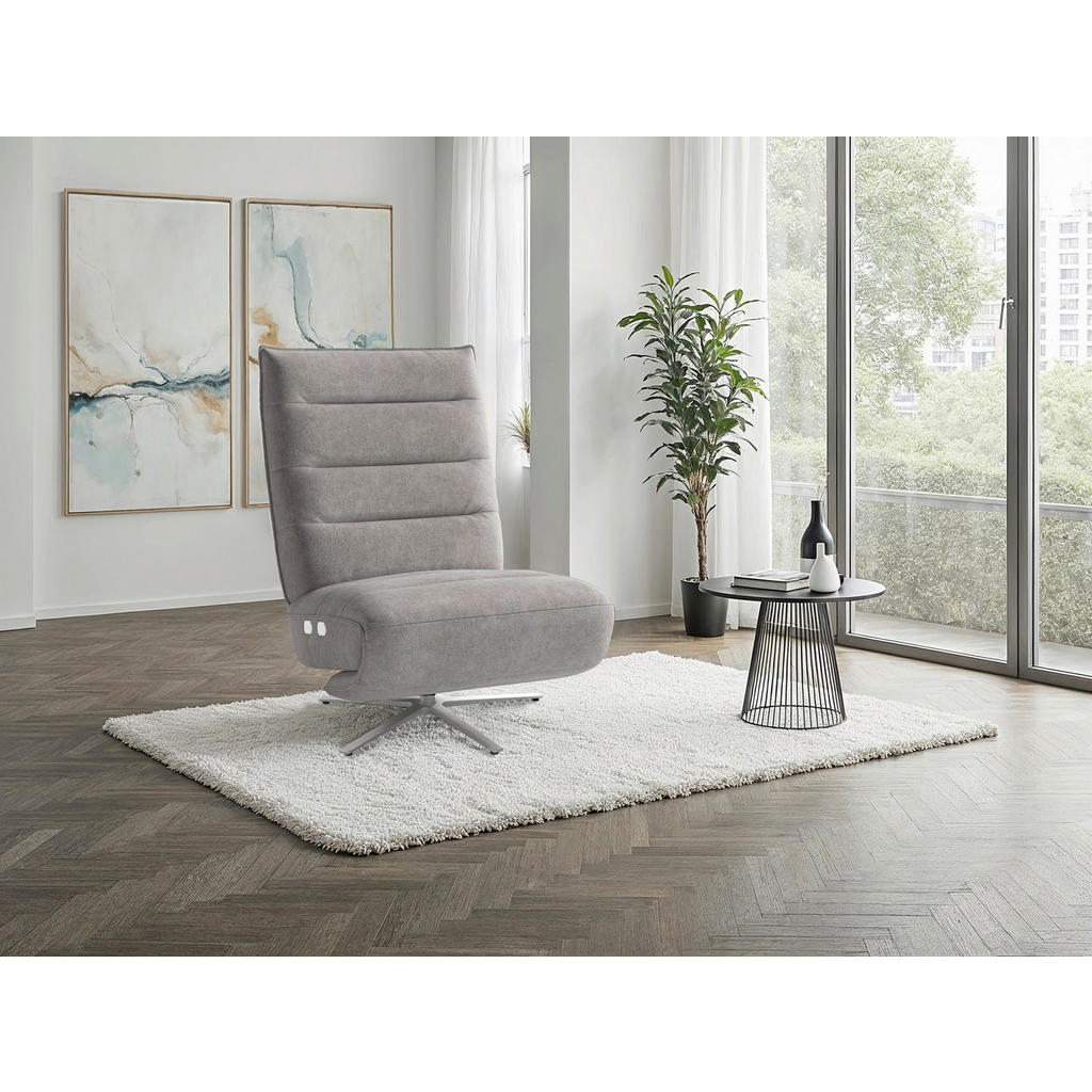 Sit & More RELAXAČNÍ KŘESLO, textil, šedá