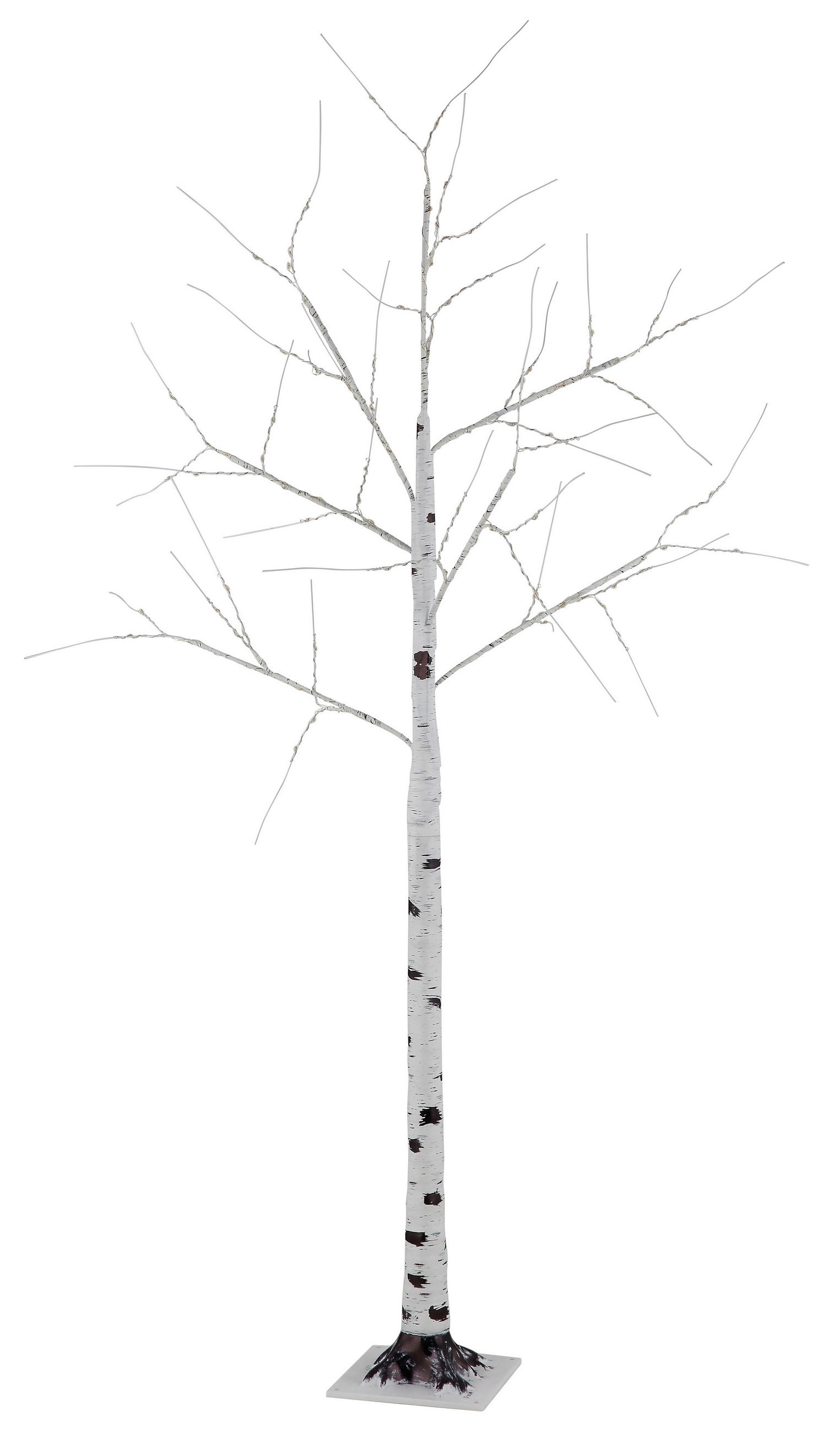 WEGELEUCHTE BIRCH 80/150 cm   - Schwarz/Weiß, KONVENTIONELL, Kunststoff/Metall (80/150cm) - Globo