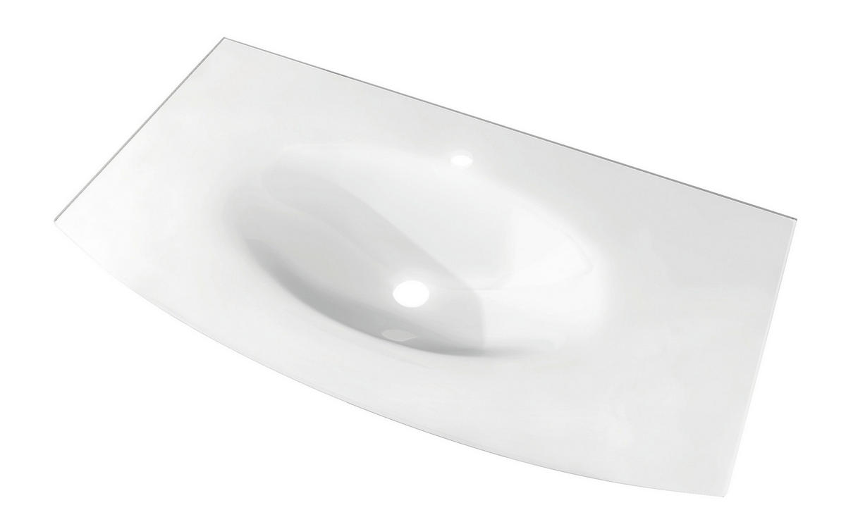 Chiuveta Baie  - alb, Basics, sticlă (101cm) - Welnova