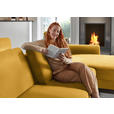 ECKSOFA  in Chenille, Flachgewebe Currygelb  316/175 cm  - Currygelb/Schwarz, Design, Textil/Metall (316/175cm) - Dieter Knoll