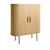 BARSCHRANK Eichefarben  100/118/40 cm  - Eichefarben/Schwarz, Trend, Holz/Holzwerkstoff (100/118/40cm) - home24