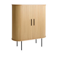 BARSCHRANK  - Eichefarben/Schwarz, Trend, Holz/Holzwerkstoff (100/118/40cm) - home24