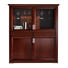 VITRINE Kirschbaum, Linde furniert, massiv Nussbaumfarben - Edelstahlfarben/Nussbaumfarben, LIFESTYLE, Glas/Holz (127/147/42cm) - Selva VITRINE Kirschbaum, Linde furniert, massiv Nussbaumfarben - Edelstahlfarben/Nussbaumfarben, LIFESTYLE, Glas/Holz (127/147/42cm) - Selva