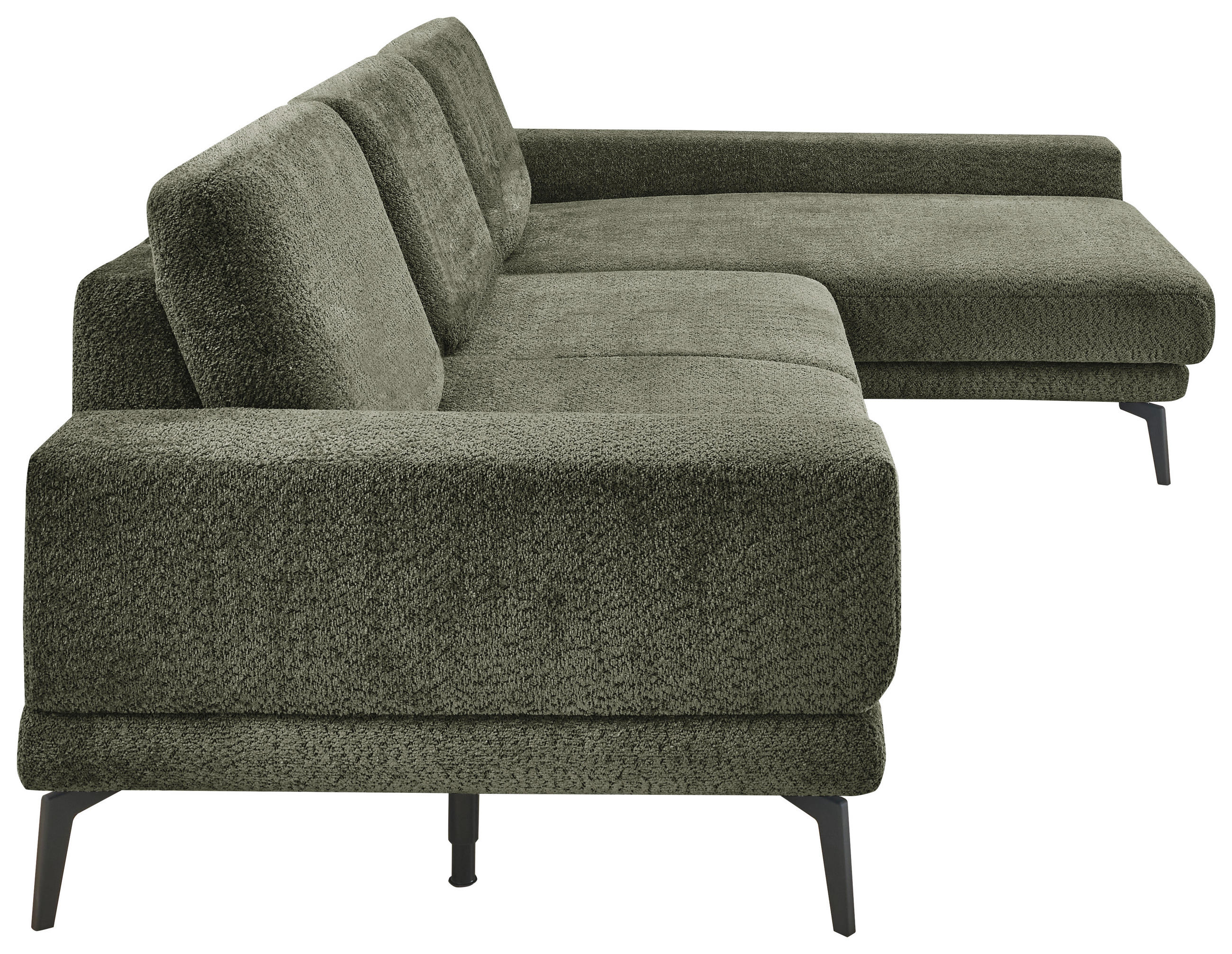 Thumbnail - SetOne by Musterring Ecksofa, Olivgrün, Textil, 3-Sitzer, Ottomane rechts, L-Form, 294x184 cm, Made in EU, Typenauswahl,...