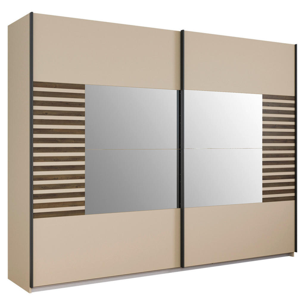 Schwebetürenschrank Barea Champagner Eiche Dunkel Dek.