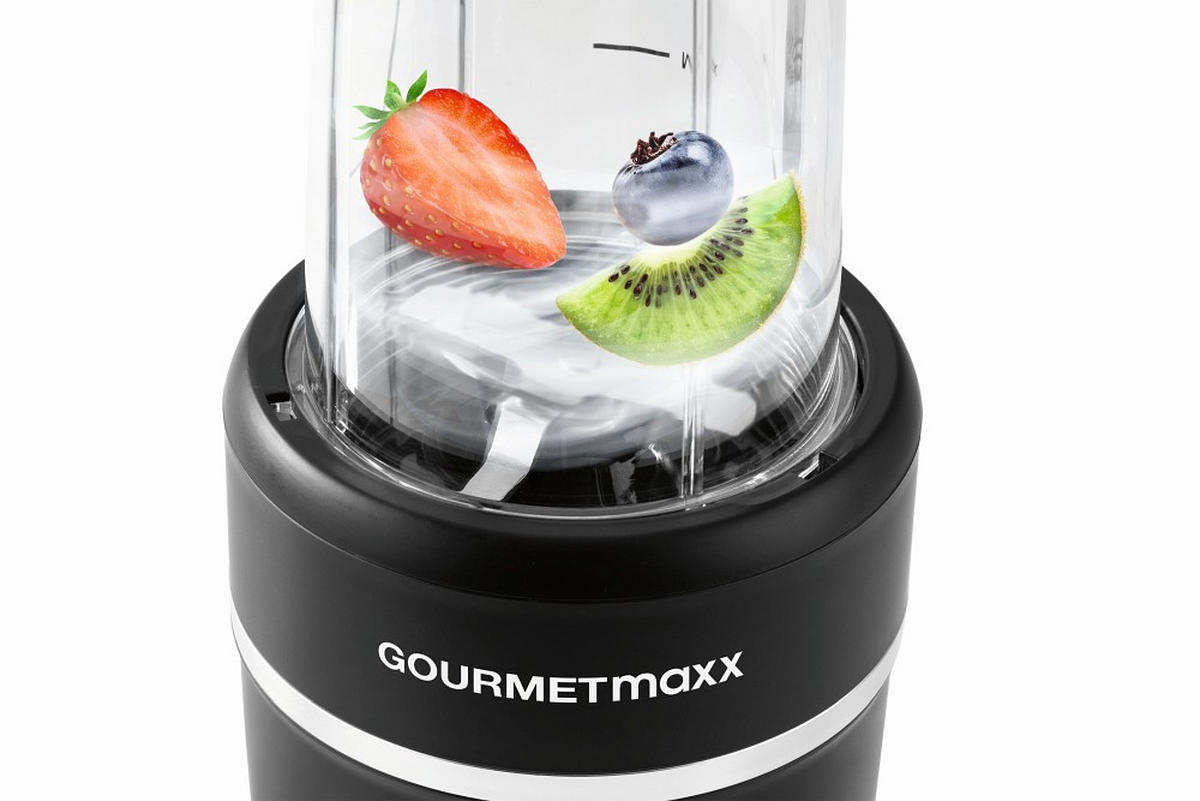 STANDMIXER GOURMETmaxx  - Transparent/Schwarz, Basics, Kunststoff/Metall (25,7/15,2/23,5cm) - GOURMETMAXX