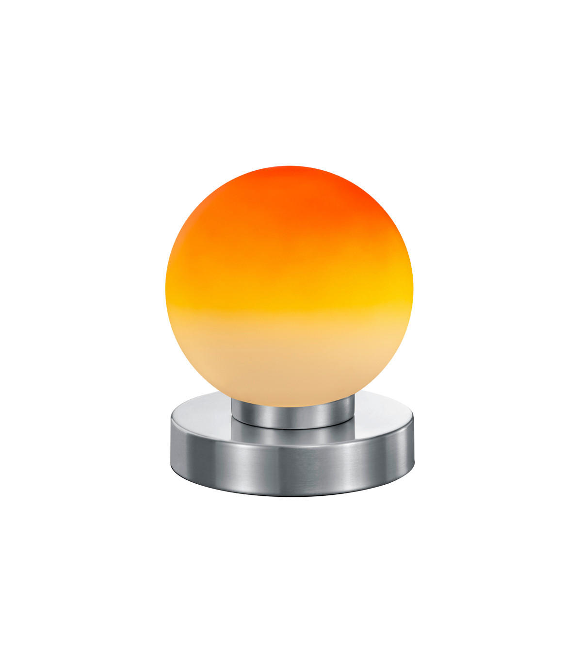 TISCHLEUCHTE - Orange/Nickelfarben, Basics, Glas/Metall (12/15cm)