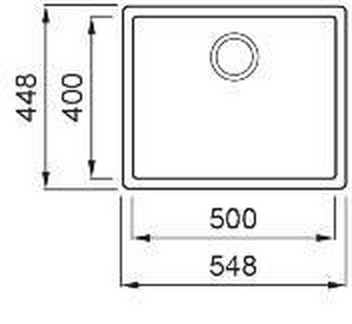 SPÜLE 107665  - Champagner, Basics, Kunststoff/Stein (50/20/45,6cm) - HKT
