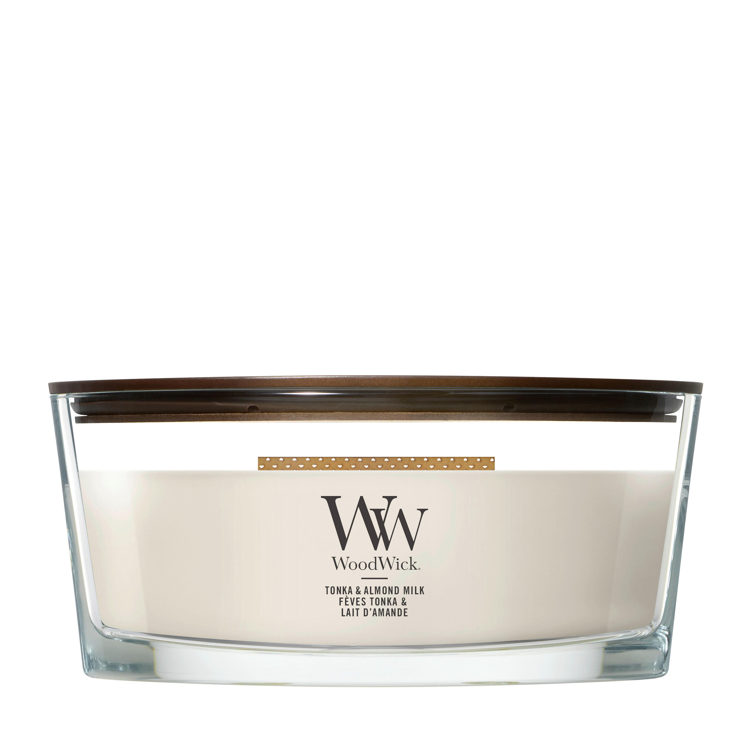 VONNÁ SVÍČKA  - světle šedá, Basics, sklo (19.1/11.5/8.5cm) - WoodWick