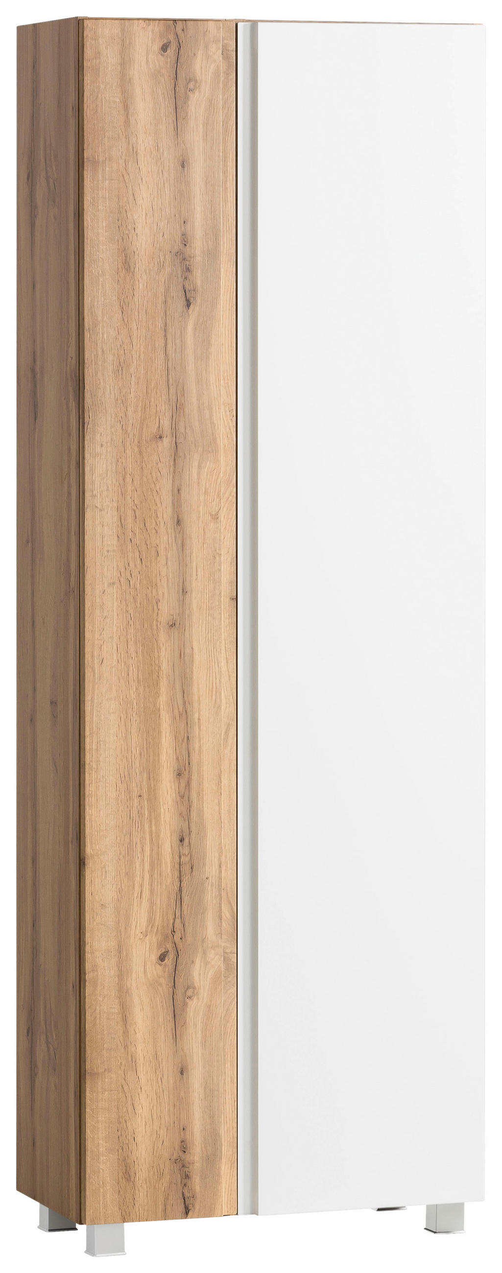 HOCHSCHRANK 65/180/35 cm  - Weiss/Eiche Wotan, Modern, Holzwerkstoff (65/180/35cm) - Held