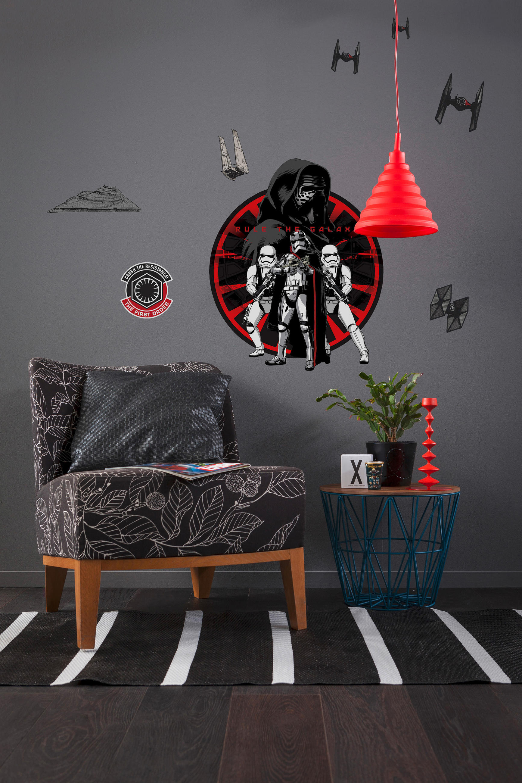 DEKOSTICKER  - Rot/Schwarz, LIFESTYLE, Kunststoff (50/70cm) - Komar