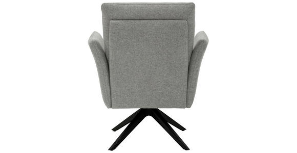 ARMLEHNSTUHL in Flachgewebe - Schwarz/Grau, Design, Textil/Metall (77/92/64cm) - Moderano