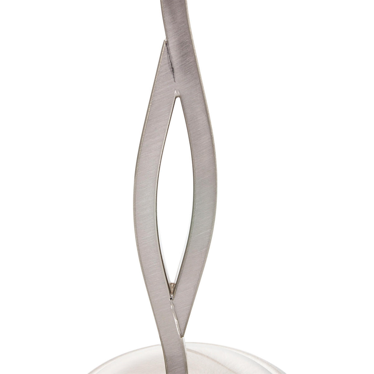 TISCHLEUCHTE 25/45 cm   - Edelstahlfarben/Weiß, KONVENTIONELL, Glas/Metall (25/45cm)