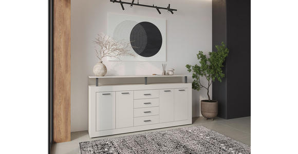 SIDEBOARD in 195/88/38 cm - Kaschmir/Anthrazit, Basics, Holzwerkstoff/Kunststoff (195/88/38cm) - Xora