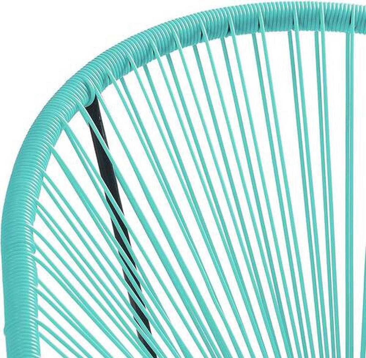 BALKONSET  3-teilig  - Türkis, MODERN, Kunststoff/Metall - Modante