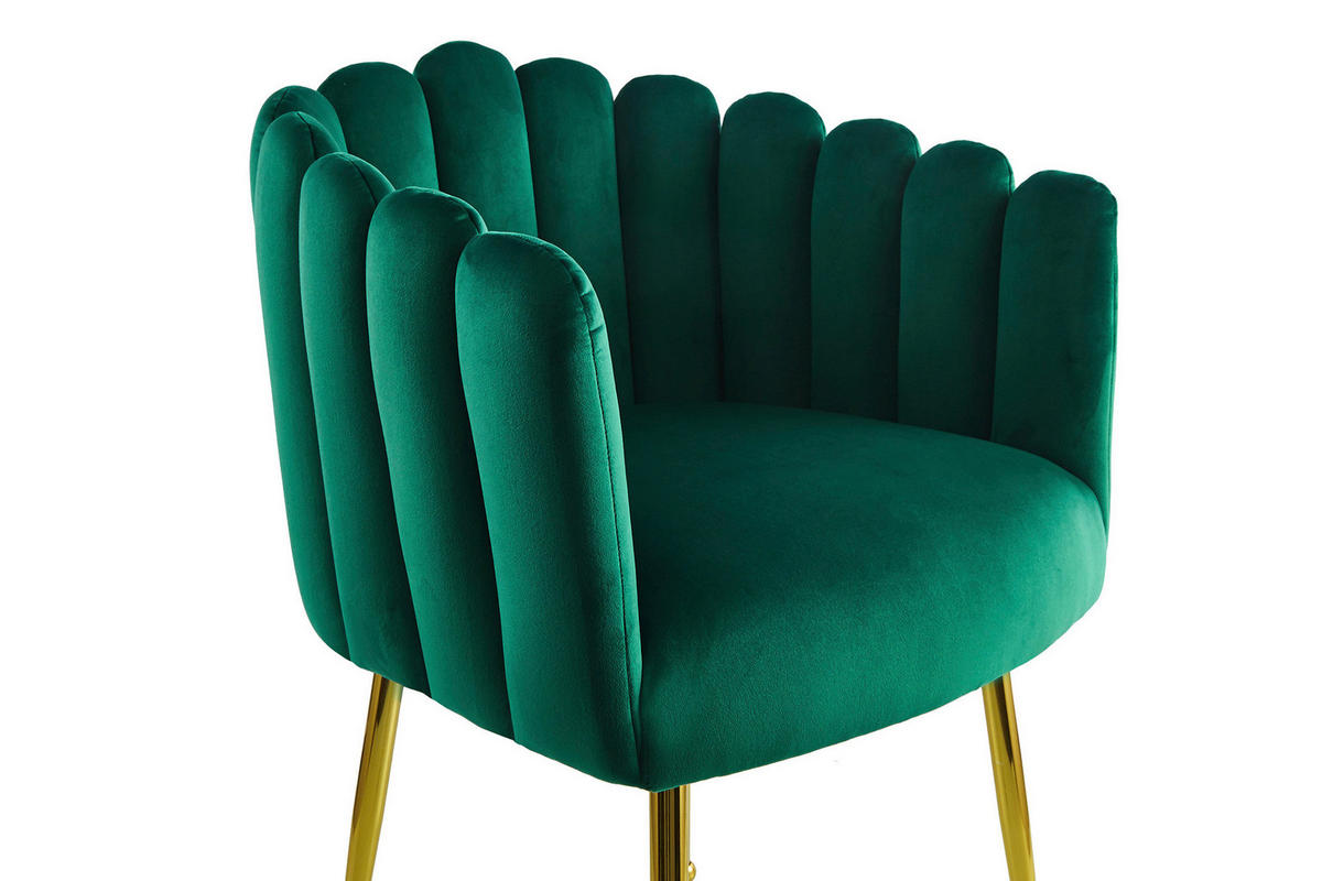 STOL MED ARMSTÖD järn  - grön, Design, metall/textil (59/85/56cm) - Kayoom