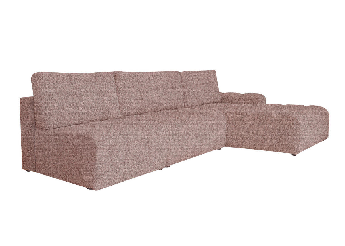 ECKSOFA  in Rot  338/184 cm  - Rot/Schwarz, Design, Textil (338/184cm) - MID.YOU