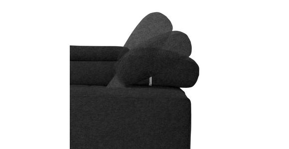 ECKSOFA in Mikrofaser Anthrazit  - Anthrazit/Schwarz, Design, Textil/Metall (207/301cm) - Xora