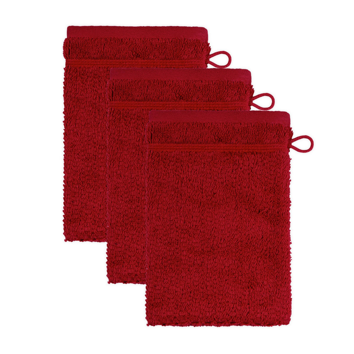 FROTTIERSET FROTTANA PEARL Rot 3-teilig  - Rot, Basics, Textil (15/20cm) - Moeve