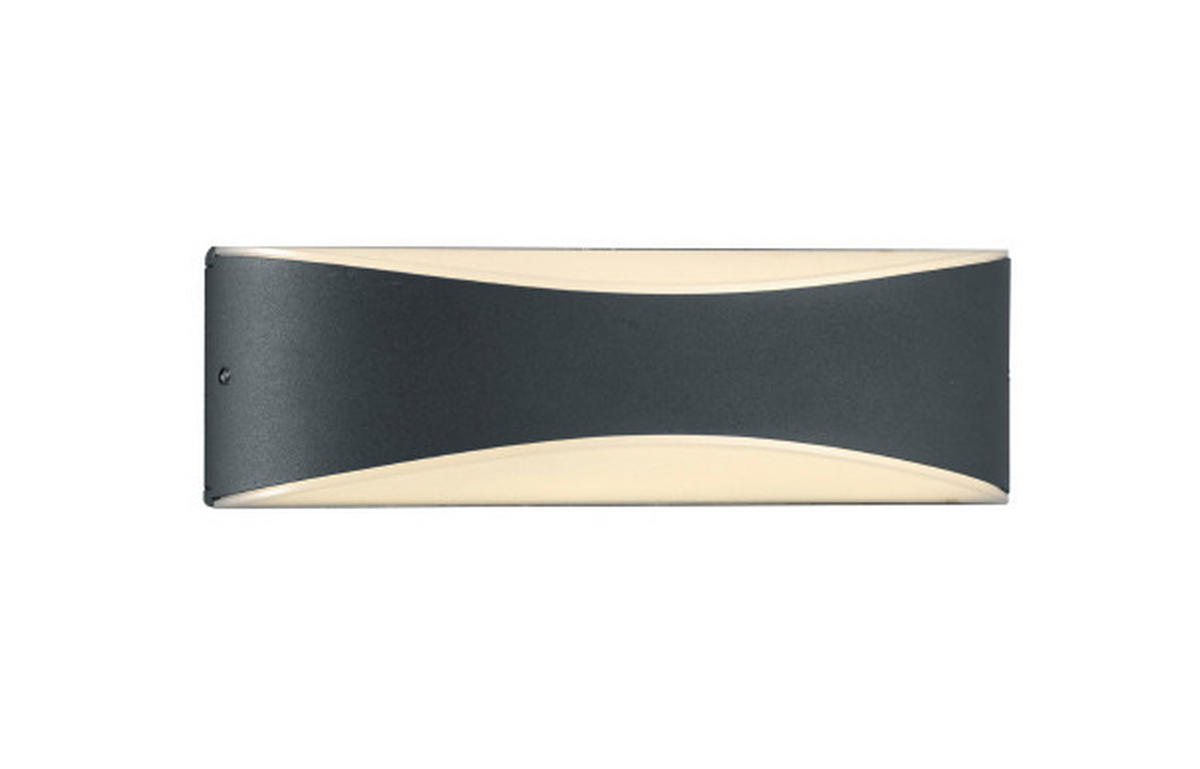 AUßENWANDLEUCHTE Konda 7,2/23/5,6 cm  - Anthrazit/Weiß, Design, Kunststoff/Metall (7,2/23/5,6cm) - Trio Leuchten