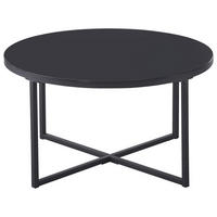 KONFERENČNÍ STOLEK, černá, kov, sklo, 80/80/45 cm - černá, Design, kov/sklo (80/80/45cm) - Carryhome