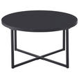 COUCHTISCH in Metall, Glas 80/80/45 cm  - Schwarz, Design, Glas/Metall (80/80/45cm) - Carryhome