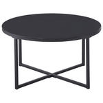 COUCHTISCH in Metall, Glas 80/80/45 cm  - Schwarz, Design, Glas/Metall (80/80/45cm) - Carryhome