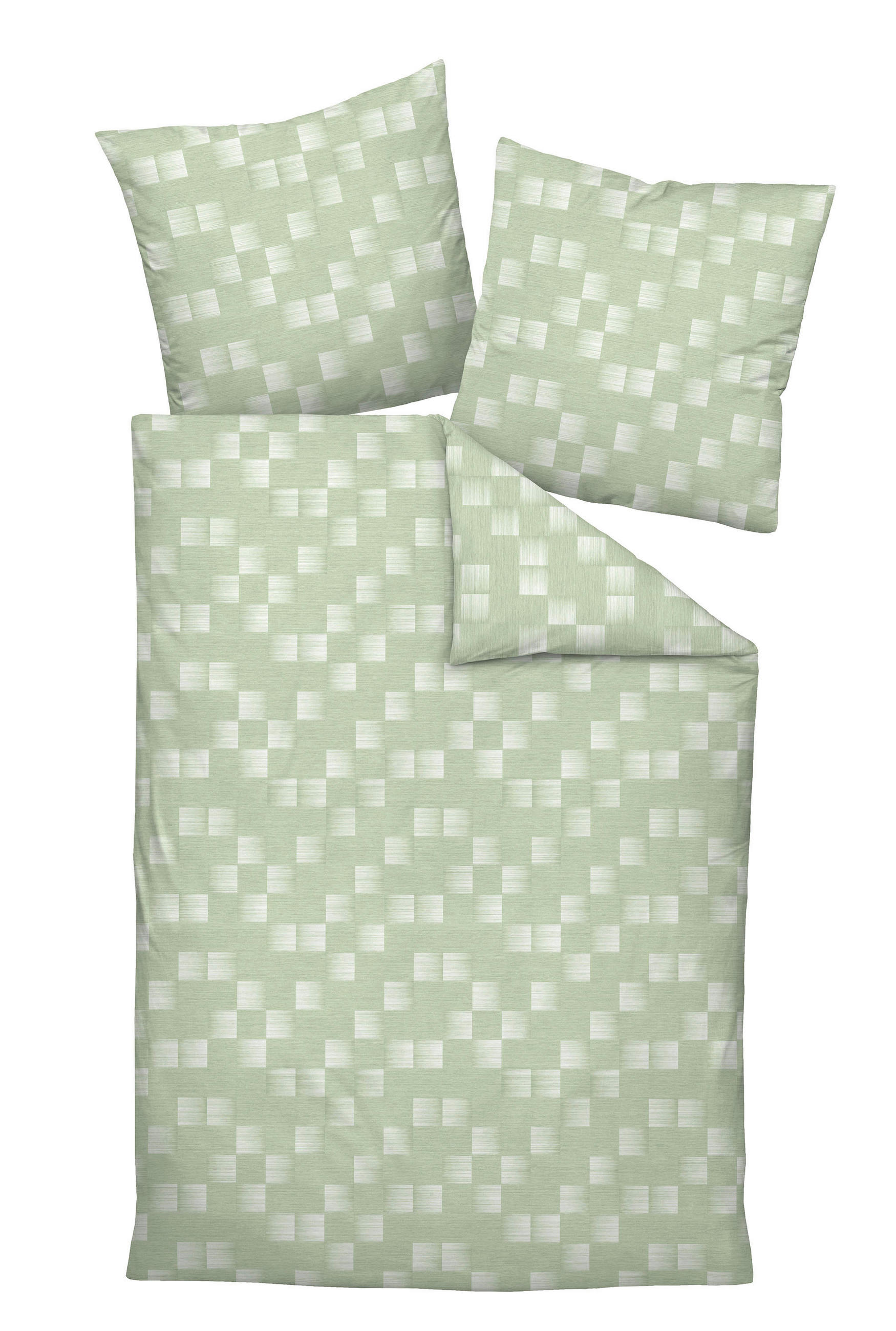 POSTELJNINA 135/200 cm mako saten zelena  - zelena, Basics, tekstil (135/200cm) - Janine