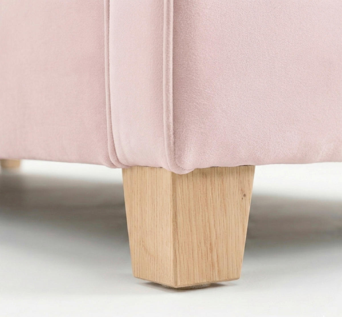 BOXBETT 140/200 cm  in Rosa  - Kernbuche/Rosa, MODERN, Holz/Textil (140/200cm) - MID.YOU