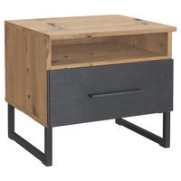 NACHTSCHRANK 47/44/44 cm  - Anthrazit/Graphitfarben, MODERN, Holzwerkstoff/Metall (47/44/44cm) - Rauch Möbel