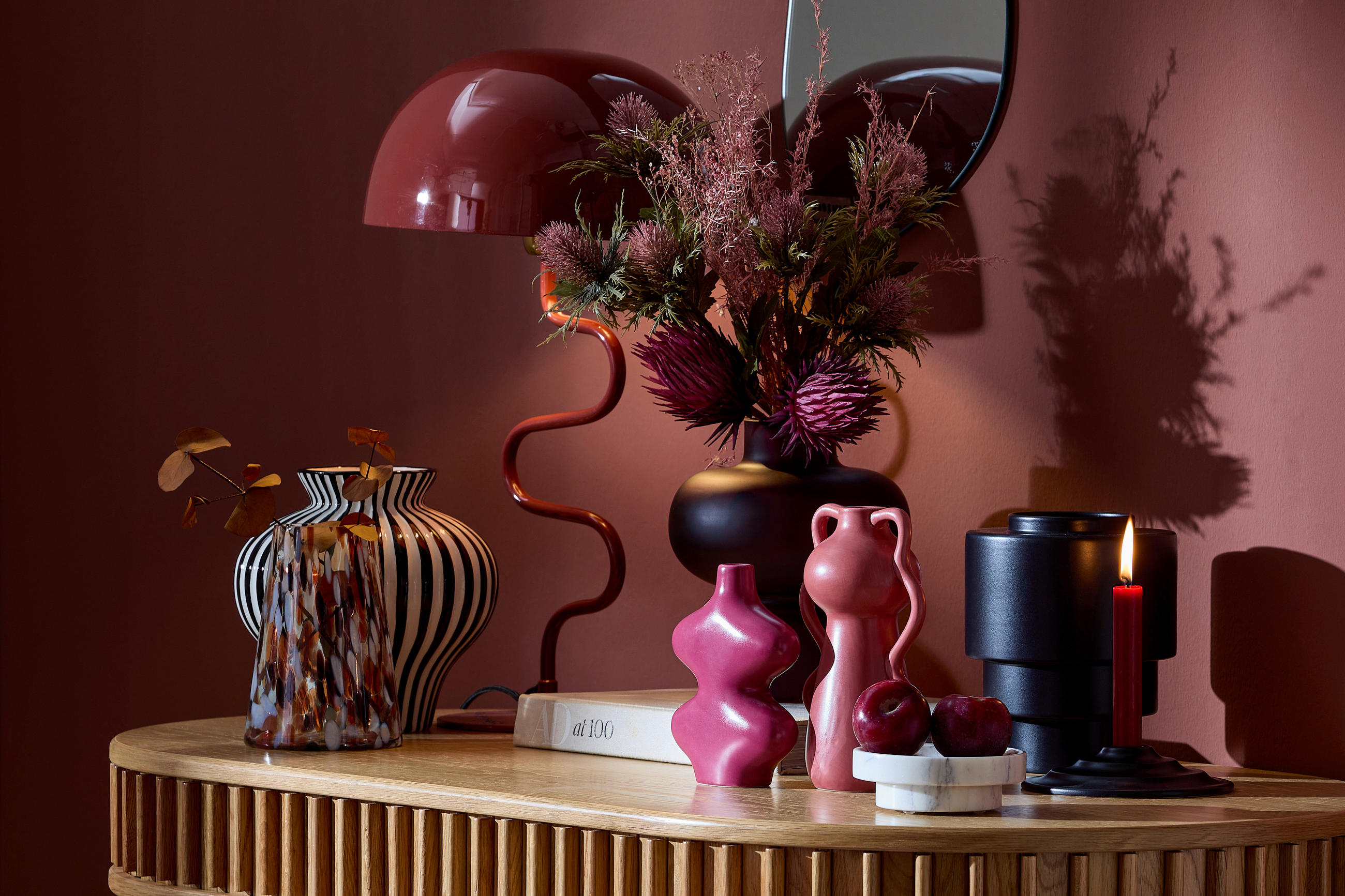 VASE 16 cm  - Lila, Basics, Keramik (12/8/16cm) - Boltze Home