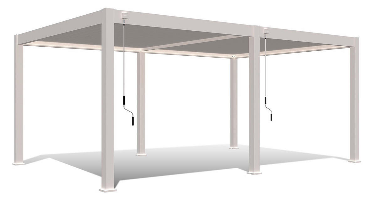 PERGOLA 600/255/400 cm   - Weiß, Basics, Metall (600/255/400cm) - WEIDE