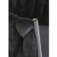 ARMLEHNSTUHL in Samt - Schwarz, LIFESTYLE, Textil/Metall (60/78/55cm) - Ambia Home