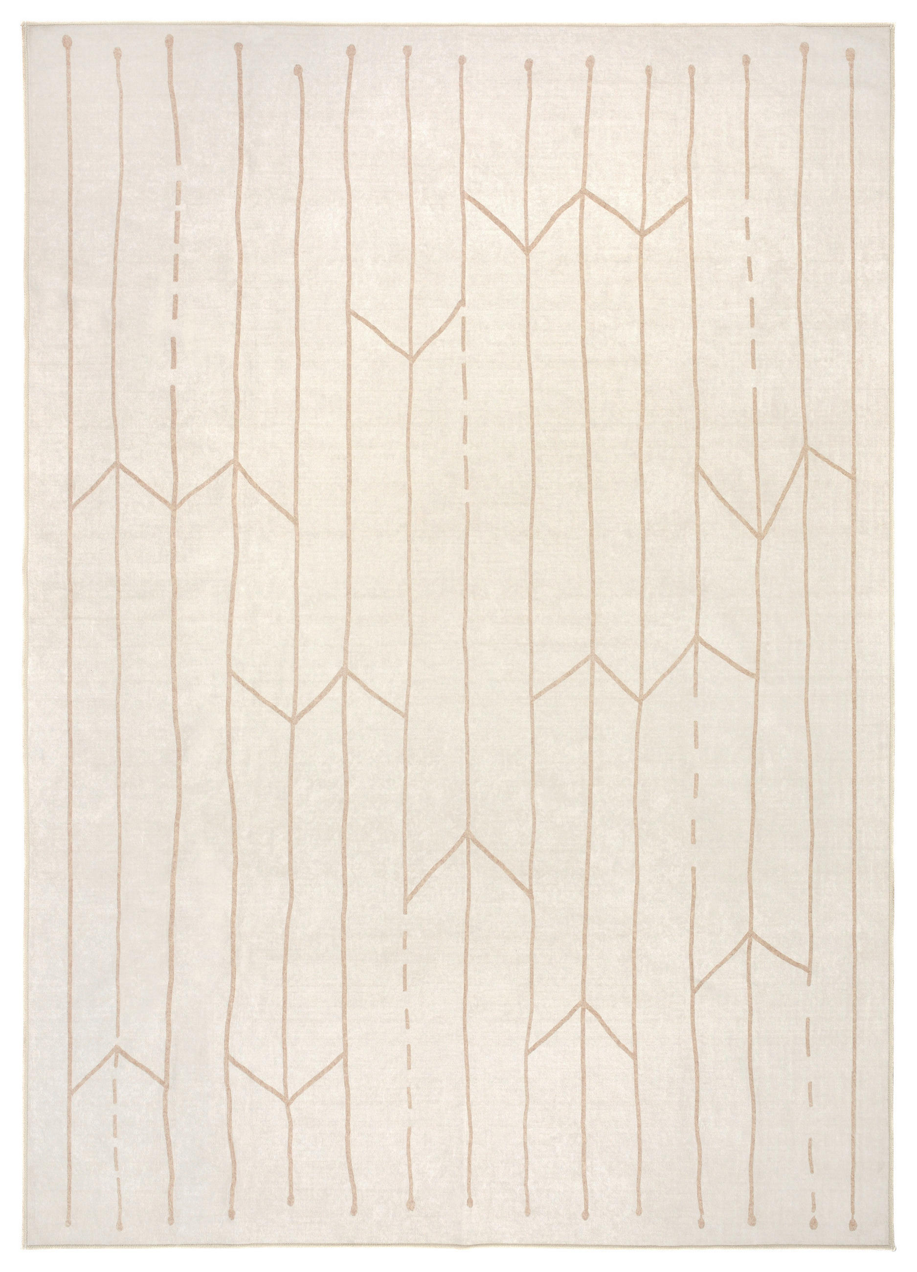 KOBEREC TKANÝ NA PLOCHO, 160/230 cm, krémová, medová - medová/krémová, Design, textil/plast (160/230cm) - Lindorug