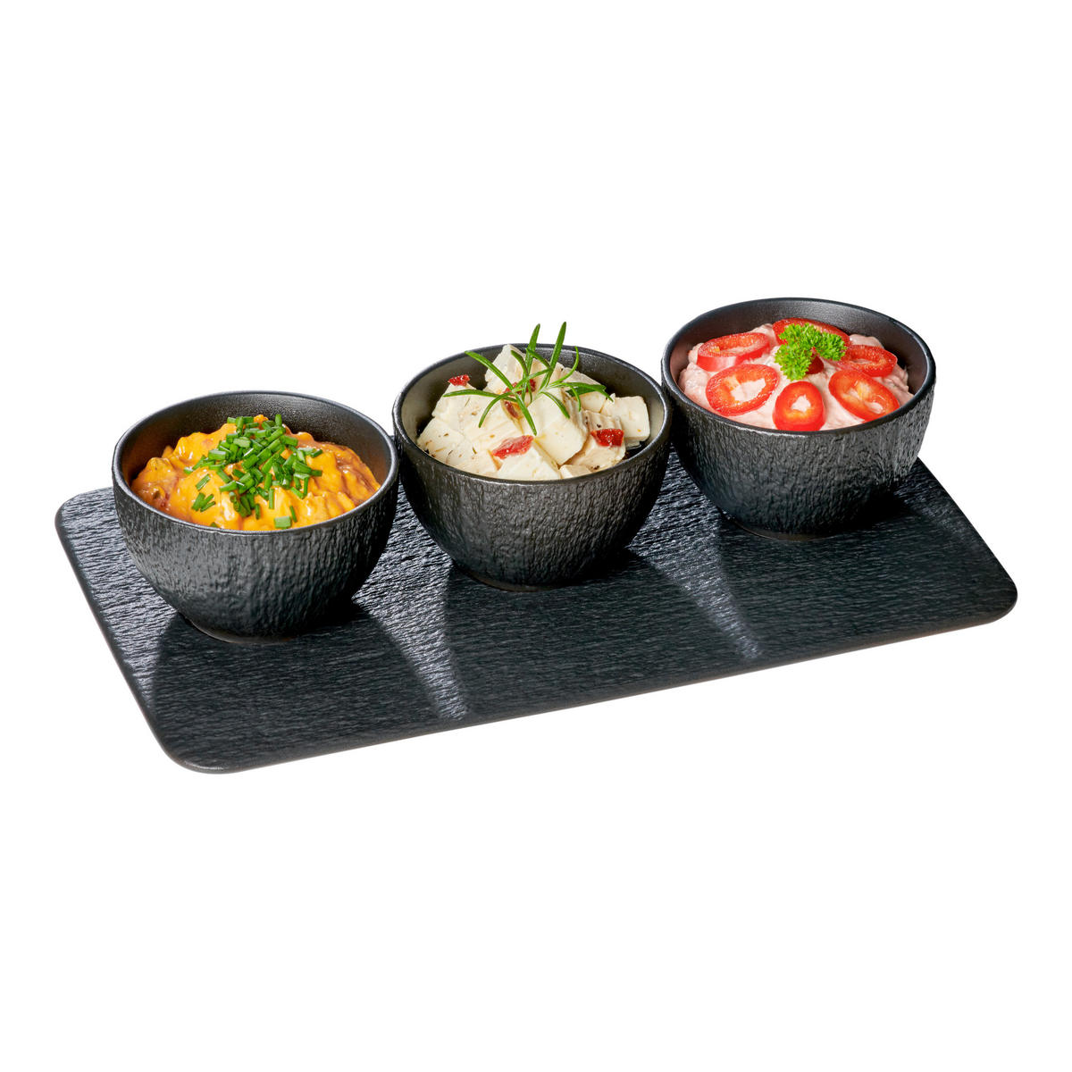 DIPSCHALENSET Porzellan  - Schieferfarben, Basics, Keramik (30/18.3/6.9cm) - CHEF CUISINE