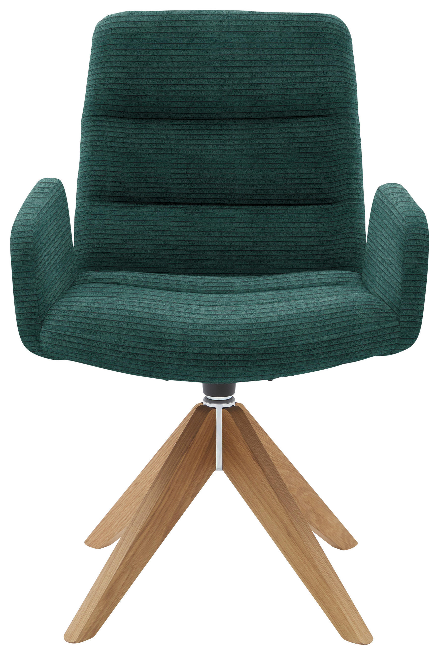 ARMLEHNSTUHL  in Cord  - Naturfarben/Grün, Design, Holz/Textil (61/88/66cm) - Dieter Knoll