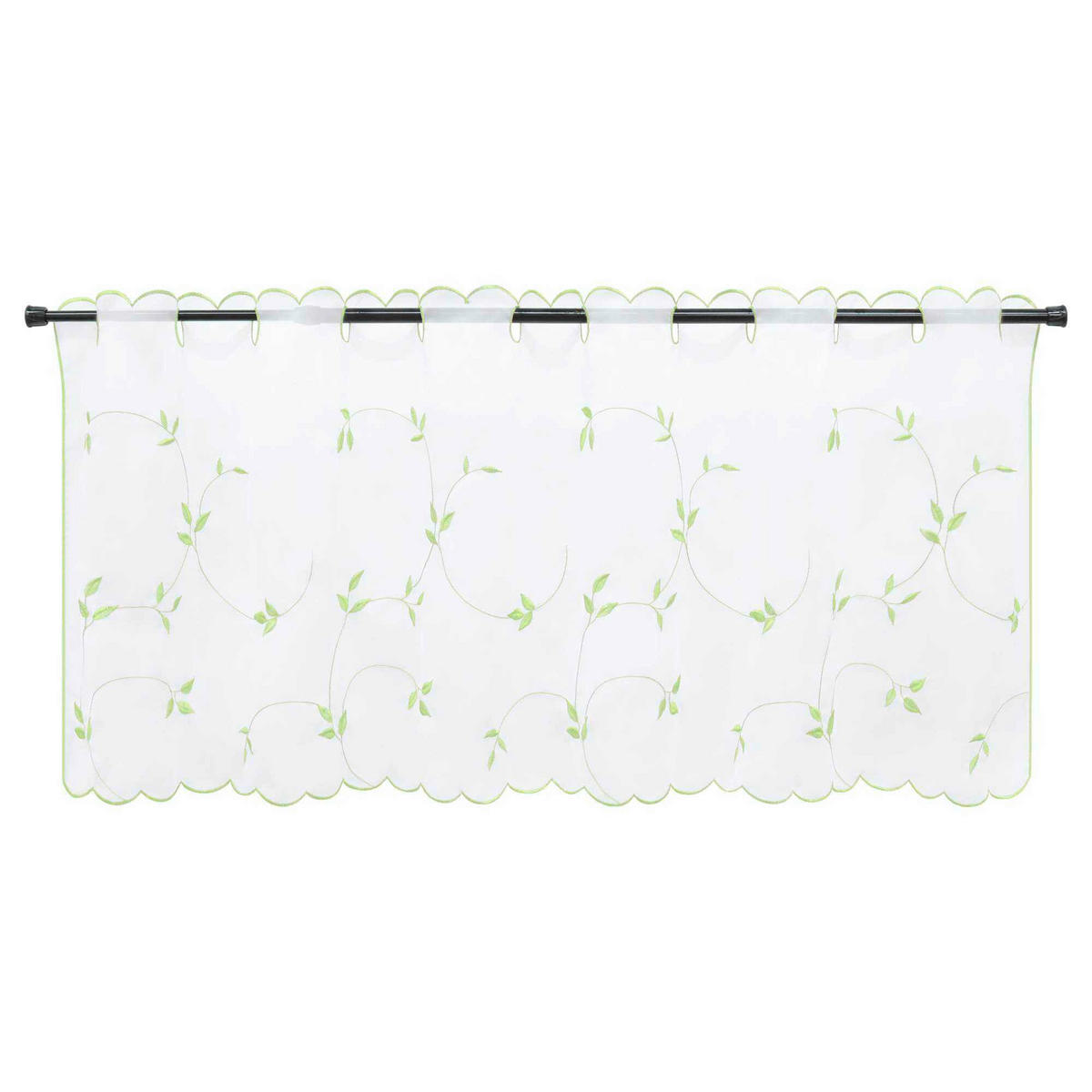 KURZGARDINE   120/45 cm   - Weiß Hochglanz, Basics, Textil (120/45cm) - Joyswahl
