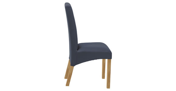 STUHL Lederlook Eichefarben, Dunkelblau - Eichefarben/Dunkelblau, KONVENTIONELL, Holz/Textil (47/102/57cm) - Carryhome