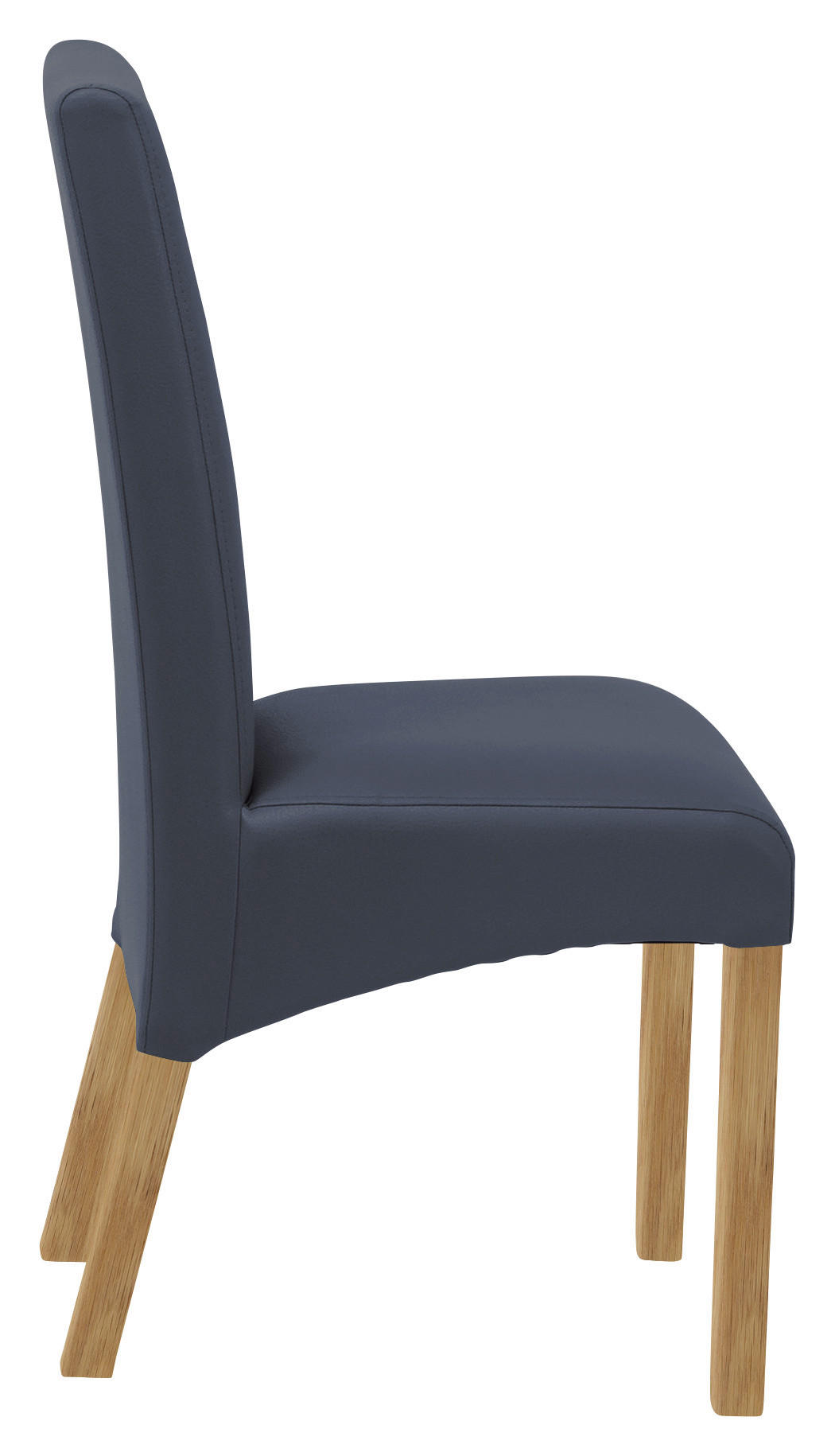 STUHL  in Lederlook Textil  - Eichefarben/Dunkelblau, KONVENTIONELL, Holz/Textil (47/102/57cm) - Carryhome