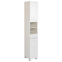 Dulap Înalt 30/180/35 cm  - argintiu/alb, Modern, plastic/metal (30/180/35cm) - Held