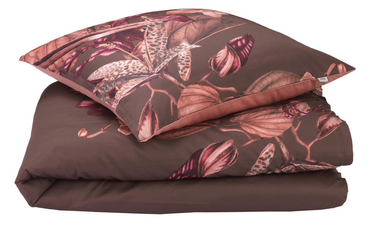 WENDEBETTWÄSCHE Satin 135/200 cm  - Rotbraun/Beere, Design, Textil (135/200cm) - Schöner Wohnen