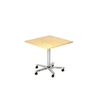 STEHTISCH 80/80/72-114 cm  - Chromfarben/Ahornfarben, KONVENTIONELL, Holzwerkstoff/Metall (80/80/72-114cm) - Venda