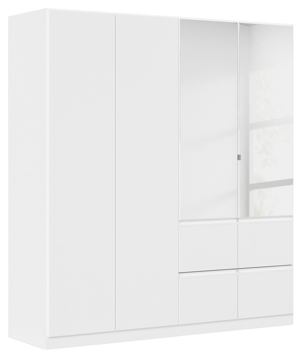 KLEIDERSCHRANK in Weiss  - Weiss/Silberfarben, Trend, Holzwerkstoff/Kunststoff (181/197/54cm) - Xora