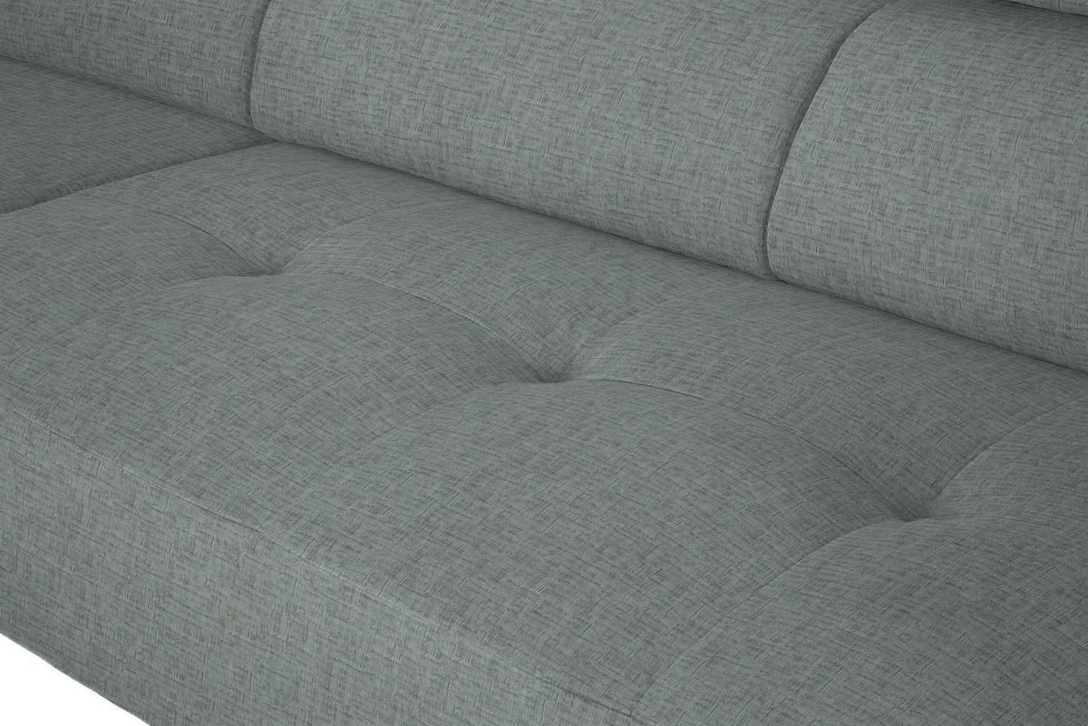 ECKSOFA in Chenille Silberfarben  205/280 cm  - Silberfarben/Schwarz, Design, Textil/Metall (205/280cm) - Xora