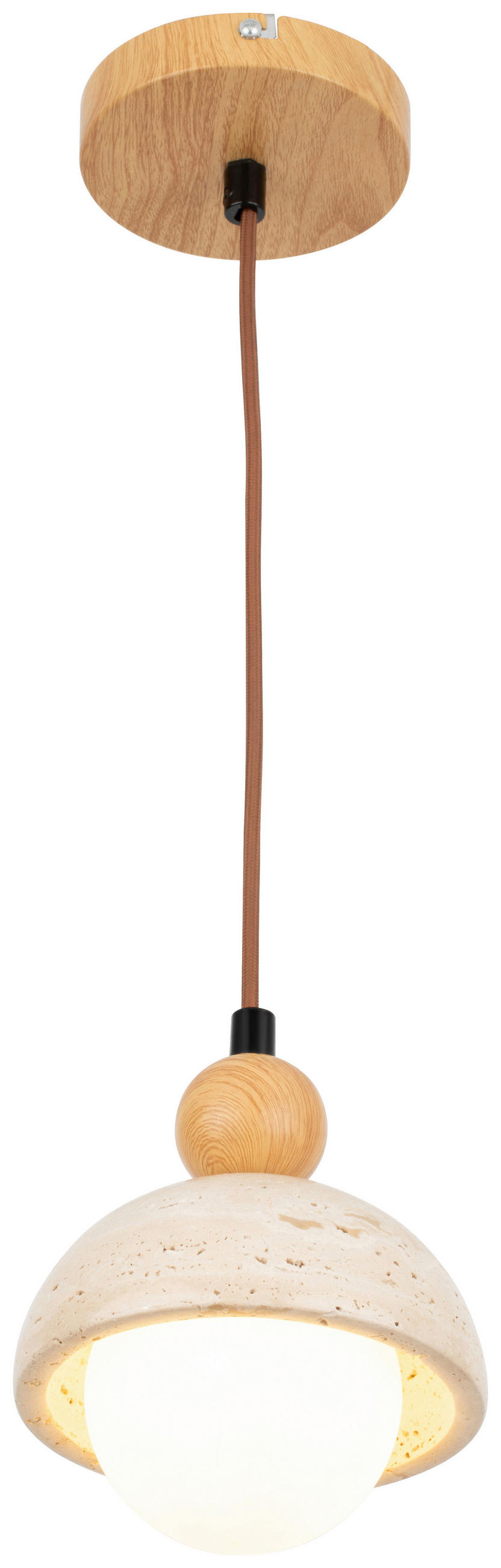 HÄNGELEUCHTE 15/120 cm  - Beige, Design, Glas/Stein (15/120cm) - Collet's Monde