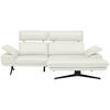 ECKSOFA in Echtleder Weiss  - Weiss/Beige, Design, Leder/Metall (239/150cm) - Koinor