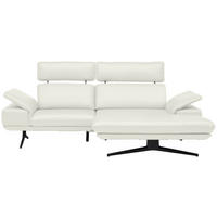 ECKSOFA Echtleder Weiss  - Weiss/Beige, Design, Leder/Metall (239/150cm) - Koinor