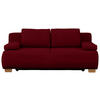 BOXSPRINGSOFA in Webstoff Dunkelrot  - Naturfarben/Dunkelrot, MODERN, Holz/Textil (205/93/108cm) - Venda