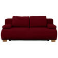 BOXSPRINGSOFA in Webstoff Dunkelrot  - Naturfarben/Dunkelrot, MODERN, Holz/Textil (205/93/108cm) - Venda