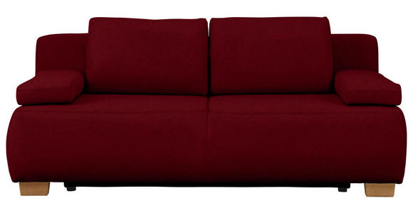 BOXSPRINGSOFA in Webstoff Dunkelrot  - Naturfarben/Dunkelrot, MODERN, Holz/Textil (205/93/108cm) - Venda